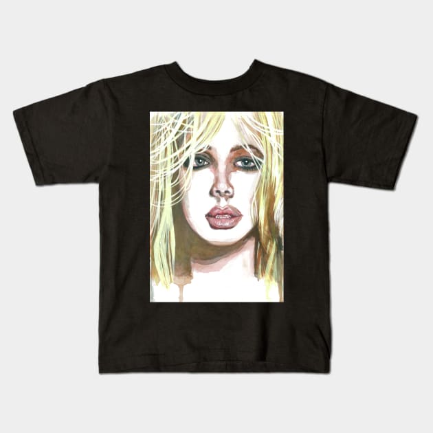 Portrait of Leona Kids T-Shirt by StaFlo